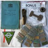 Selection of miscellaneous London Transport EPHEMERA & MEMORABILIA including Country RT radiator