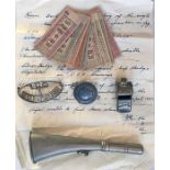 Selection of London Tram items ex one of the last conductors comprising an LCC Tramways Motorman CAP