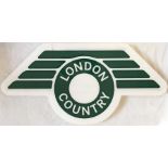 London Country Bus Services BUS GARAGE SIGN in the form of the company's winged motif which was