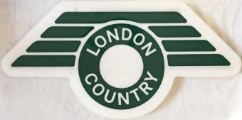 London Country Bus Services BUS GARAGE SIGN in the form of the company's winged motif which was