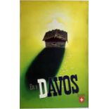 c1937 TRAVEL POSTER 'Eté à Davos, Suisse' (Summer in Davos, Swtzerland) by Willy Trapp (1905-