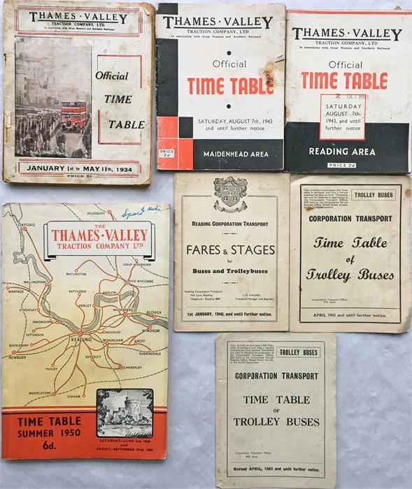 Selection of Thames Valley Traction Co Ltd TIMETABLE BOOKLETS comprising issues dated Jan-May 1934 & - Image 2 of 2