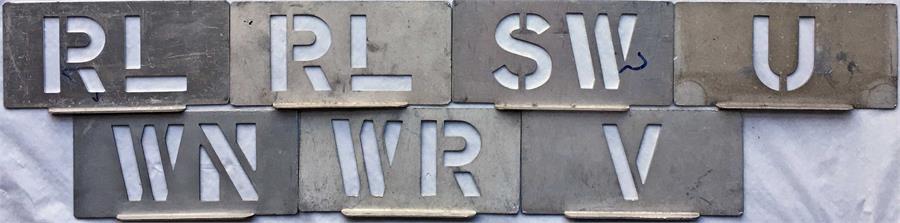 Selection of London Transport bus garage/trolleybus depôt ALLOCATION STENCIL PLATES for RL (Rye - Image 2 of 2