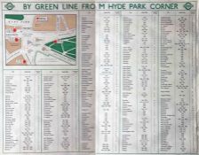 1947 London Transport POSTER 'By Green Line from Hyde Park Corner'. A pair poster (2 x double royal)
