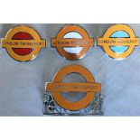 Selection of 1970s London Underground enamel-on-chrome CAP BADGES comprising Station Foreman, with