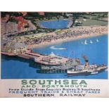 1936 Southern Railway quad-royal POSTER 'Southsea and Portsmouth' by Charles Pears (1873-1958).
