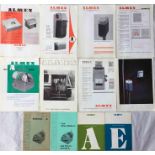 Selection of BROCHURES for Almex Ticket Machines, mainly 1970s, and covering the A, E, F, M and