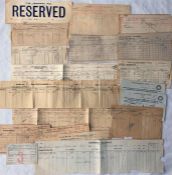 Selection of 19th century (1850s onwards) railway PARCELS WAYBILLS & INVOICES etc. Companies include
