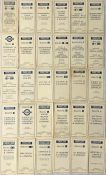 Quantity of 1930s London Transport Green Line TIMETABLE LEAFLETS dated 1933-34 and all different.