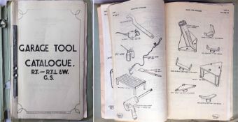 1960s London Transport GARAGE TOOLS CATALOGUES AND SCHEDULES containing tool catalogues for RT, RTL,