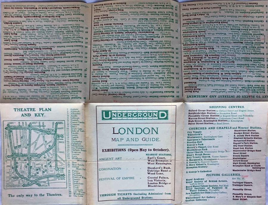 1911 London Underground POCKET MAP printed by Johnson, Riddle & Co Ltd. This edition shows the 3 - Image 3 of 3