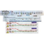 Selection of London Underground & Docklands Light Railway LINE DIAGRAMS as fitted inside the cars.