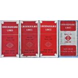 Selection of WW2-vintage London Underground diagrammatic card POCKET MAPS comprising issues No 1,