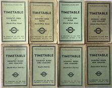 Selection of London Transport Country Area Buses Officials' TIMETABLE BOOKLETS comprising North-West