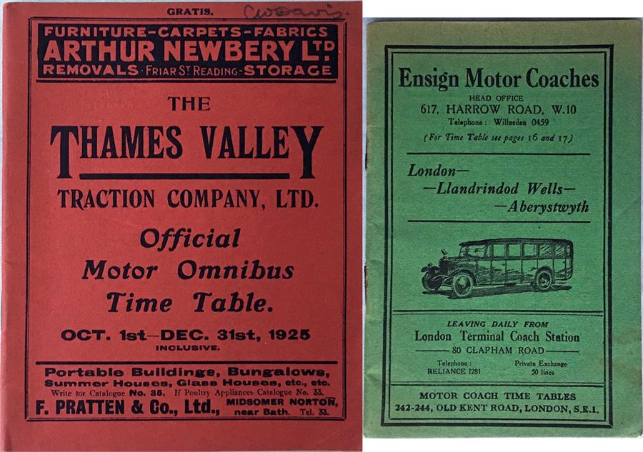 1925 Thames Valley Traction Co Ltd TIMETABLE BOOKLET 'Official Motor Omnibus Time Table, Oct 1st - - Image 2 of 2