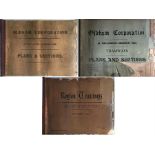 Selection of 1899-1909 large FOLDERS of TRAMWAY PLANS & SECTIONS comprising Oldham Corporation