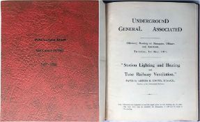 1917-18 bound volume of London Underground Group EFFICIENCY PAPERS dated from March 1917 to April