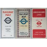 Small selection of London Underground POCKETS MAPS comprising H C Beck diagrammatic card maps No