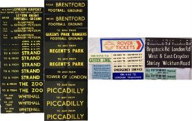 Selection of London Transport bus SLIPBOARD POSTERS for RT-type (19) and Routemaster-type (9),