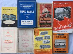 Selection of bus TIMETABLE BOOKLETS comprising Bradford City Transport 1959, East Yorkshire 1956,