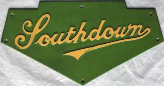 1950s Southdown Motors Services fibreglass VEHICLE BADGE as fitted to the front of the company's