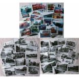 Quantity (3 boxes) of London bus & trolleybus 6x4 PHOTOGRAPHS from the 1950s-70s comprising c100 b&w