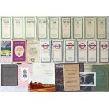 Selection of London Transport POCKET MAPS & EPHEMERA including 1950s Beck Underground maps x 5,