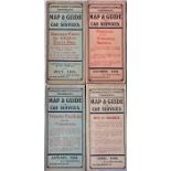 Selection of London County Council (LCC) Tramways POCKET MAPS comprising issues dated July 1915,
