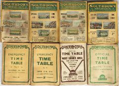 Selection of 1930s/40s Southdown Motor Services Ltd TIMETABLE BOOKLETS comprising issues dated 1