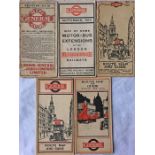 Selection of London General Omnibus Company (LGOC) POCKET MAPS comprising issues dated August