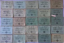 Large quantity of London Transport local Road & Rail TIMETABLES dated 1939-1947. All different.