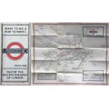 1923 London Underground MAP of the Electric Railways of London "What to see and how to travel".