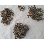 Quantity of bus driver's or conductor's small BRASS LETTERS for use on uniform lapels or caps.