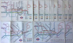 Quantity of paper issues of the London Underground DIAGRAMMATIC MAP comprising 11 copies of a