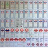 Large quantity of London Underground POCKET MAPS incl 1937/38 Railway Maps and diagrammatic card