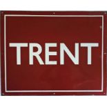 British Railways (London Midland Region) ENAMEL SIGN 'Trent'. Thought to be from the former