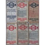 Selection of London General Omnibus Company (LGOC) POCKET MAPS comprising issues dated April 1914,