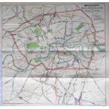 1866 SHEET MAP of the Railways in the Metropolis and its Vicinity proposed by the Bills of the [