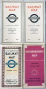 Selection of London Underground POCKET MAPS comprising 'Beck' card issues No 1 1935 and No 1 1936