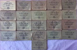 Large quantity of London Transport local Road & Rail TIMETABLES for Staines, Egham, Ashford, Feltham