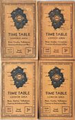 Run of 1935 London Transport 'London Area' TIMETABLE BOOKLETS ('Buses, Coaches, Trolleybuses,