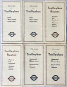 Selection of London Transport 'Tram to Trolleybus' LEAFLETS for the first conversions in 1935