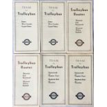 Selection of London Transport 'Tram to Trolleybus' LEAFLETS for the first conversions in 1935