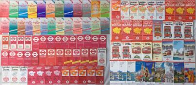 Considerable quantity of London Bus POCKET MAPS comprising 25 consecutive issues (1995 [issue 1]-