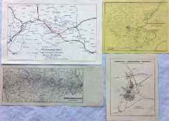 Selection of early rail & tramway small sheet MAPS comprising c1862 South Eastern Railway (