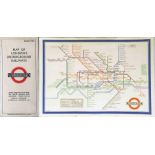 1933 first edition of the H.C. Beck London Underground diagrammatic card POCKET MAP with the