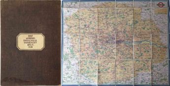 1935 London Transport MAP of the London Passenger Transport Area. Specially prepared to show the