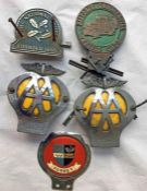 Selection of c1960s CAR GRILLE BADGES comprising Automobile Association x 2, Historic Commercial