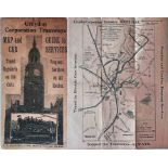 Croydon Corporation Tramways MAP & GUIDE TO CAR SERVICES dated February 1924. Rather fragile with