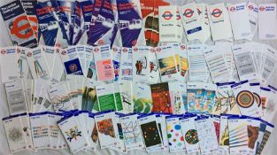 Very large quantity of London Underground POCKET MAPS from 1981 to 2016, including the harder-to-